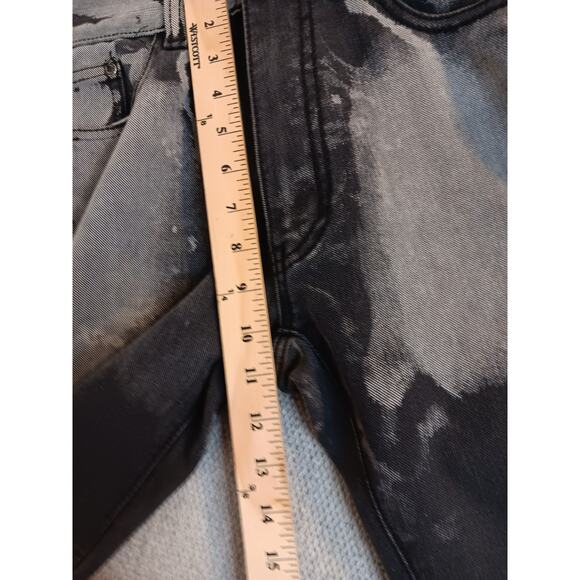 Thrill Denim & Supply Jeans Mens 33X32 Bleach Black Patches Grunge - Picture 13 of 15